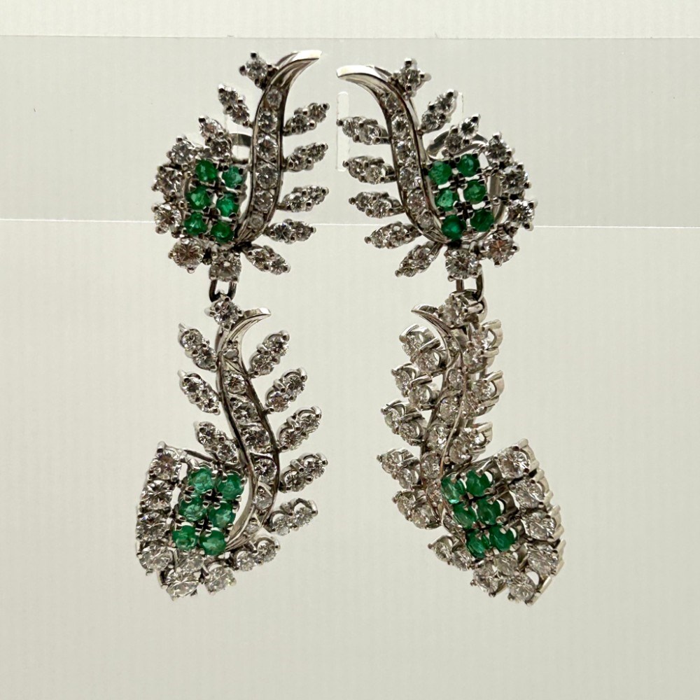 DIAMOND & EMERALD EARRINGS